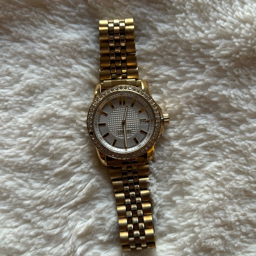 Esprit Gold Tone Bracelet Watch with White Dial - Picture 2 of 4